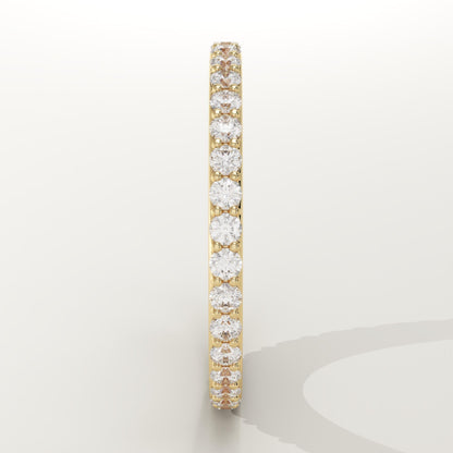 0.74 TCW Round Lab-Grown Diamond Full Eternity Wedding Band