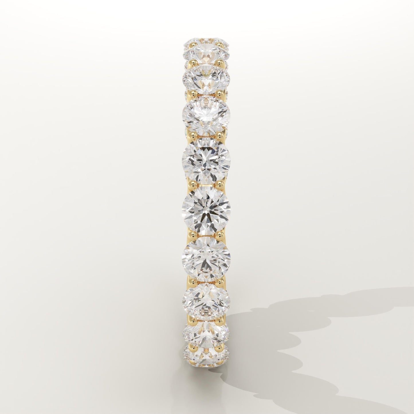 2.1 TCW Round Lab-Grown Diamond Full Eternity Wedding Band