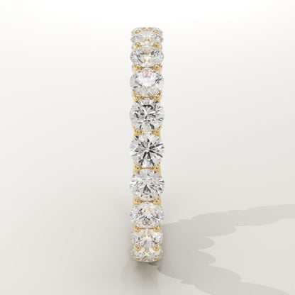 2.1 TCW Round Lab-Grown Diamond Full Eternity Wedding Band