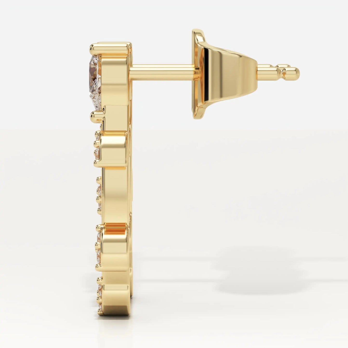 0.66 TCW Pear & Round Lab-Grown Diamond Drop Earrings