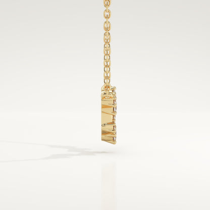 0.103 TCW Round Lab-Grown Diamond Pisces Constellation Necklace
