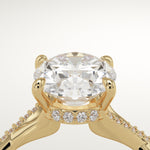 2.0 CT Oval Cut Twisted Shank Lab-Grown Diamond Engagement Ring