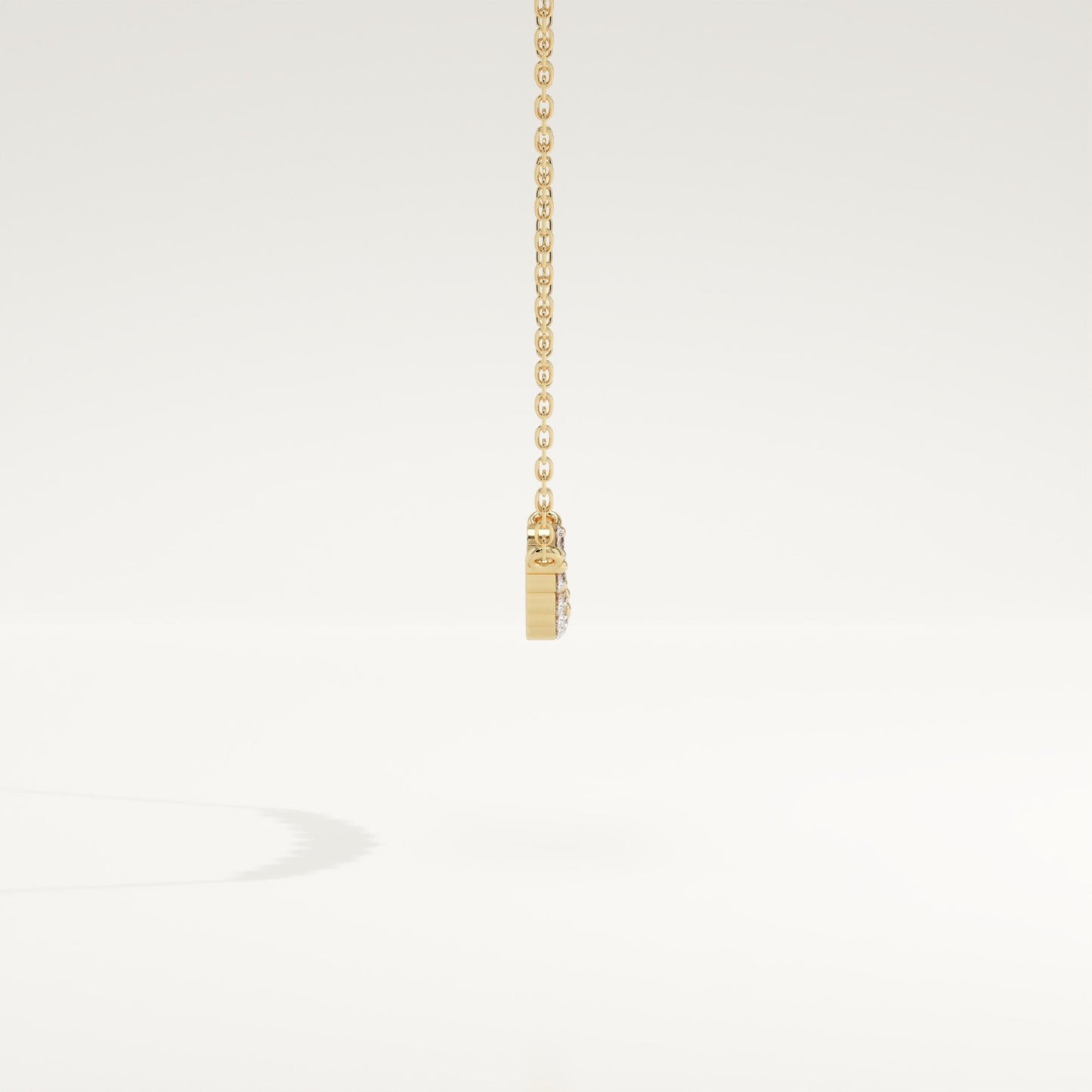 0.413 TCW Round Lab-Grown Diamond Curved Necklace
