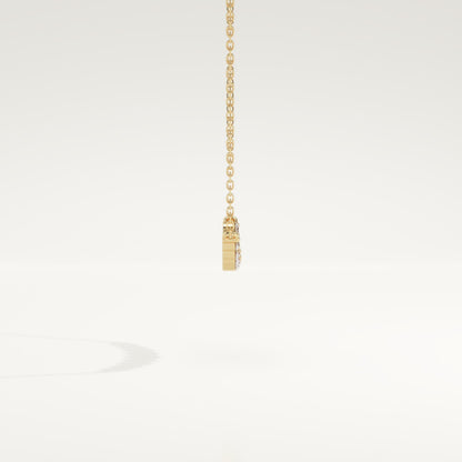 0.413 TCW Round Lab-Grown Diamond Curved Necklace