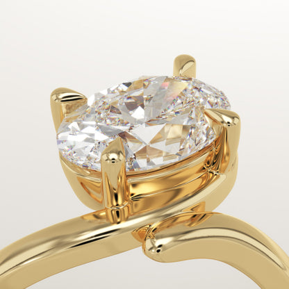Oval Cut Solitaire Lab-Grown Diamond Engagement Ring