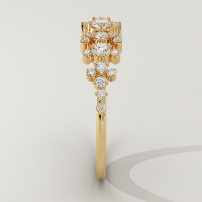 0.278 TCW Round Lab-Grown Diamond Multi Stone Wedding Band