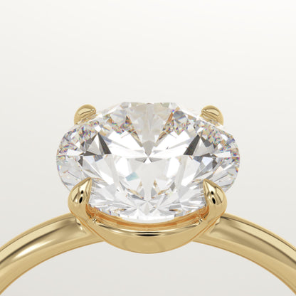 2 CT Round Cut Solitaire Moissanite Engagement Ring