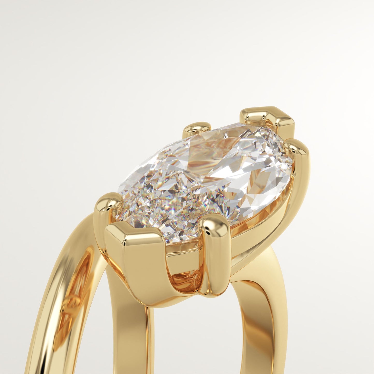 Marquise Cut Solitaire Lab-Grown Diamond Engagement Ring