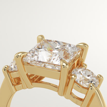 Princess Cut Three Stone Lab-Grown Diamond Engagement Ring