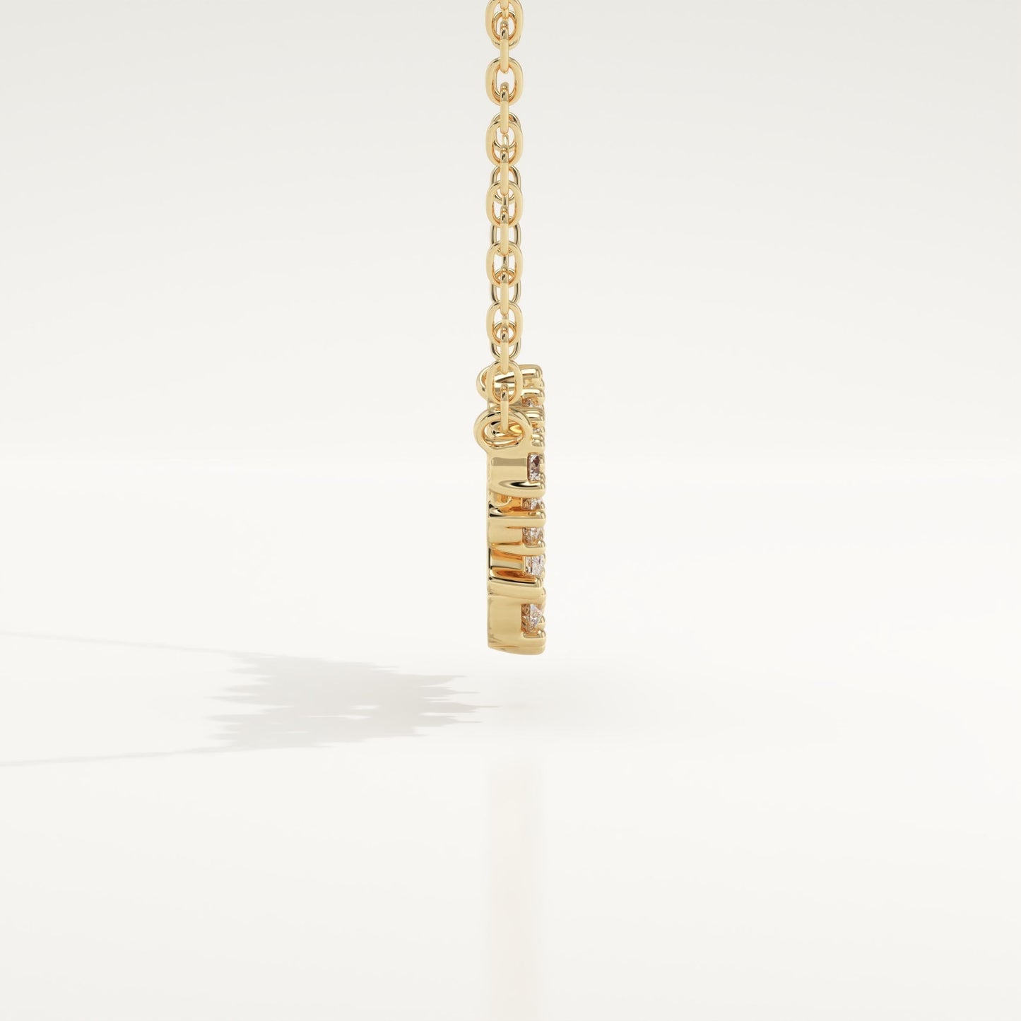 0.248 TCW Round & Marquise Lab-Grown Diamond Charm Necklace