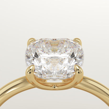 Cushion Cut Solitaire Lab-Grown Diamond Engagement Ring