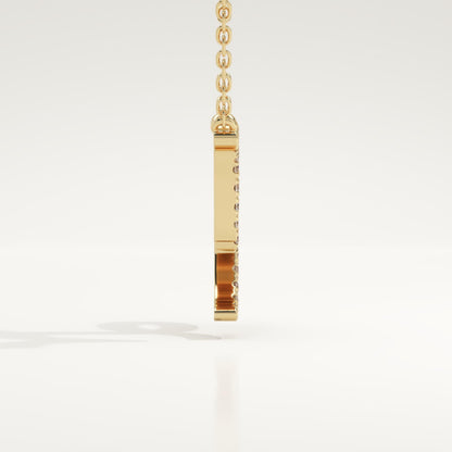 0.108 TCW Round Lab-Grown Diamond Capricon Zodiac Necklace