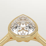 1.5 CT Pear Cut Solitaire Bezel Lab-Grown Diamond Engagement Ring