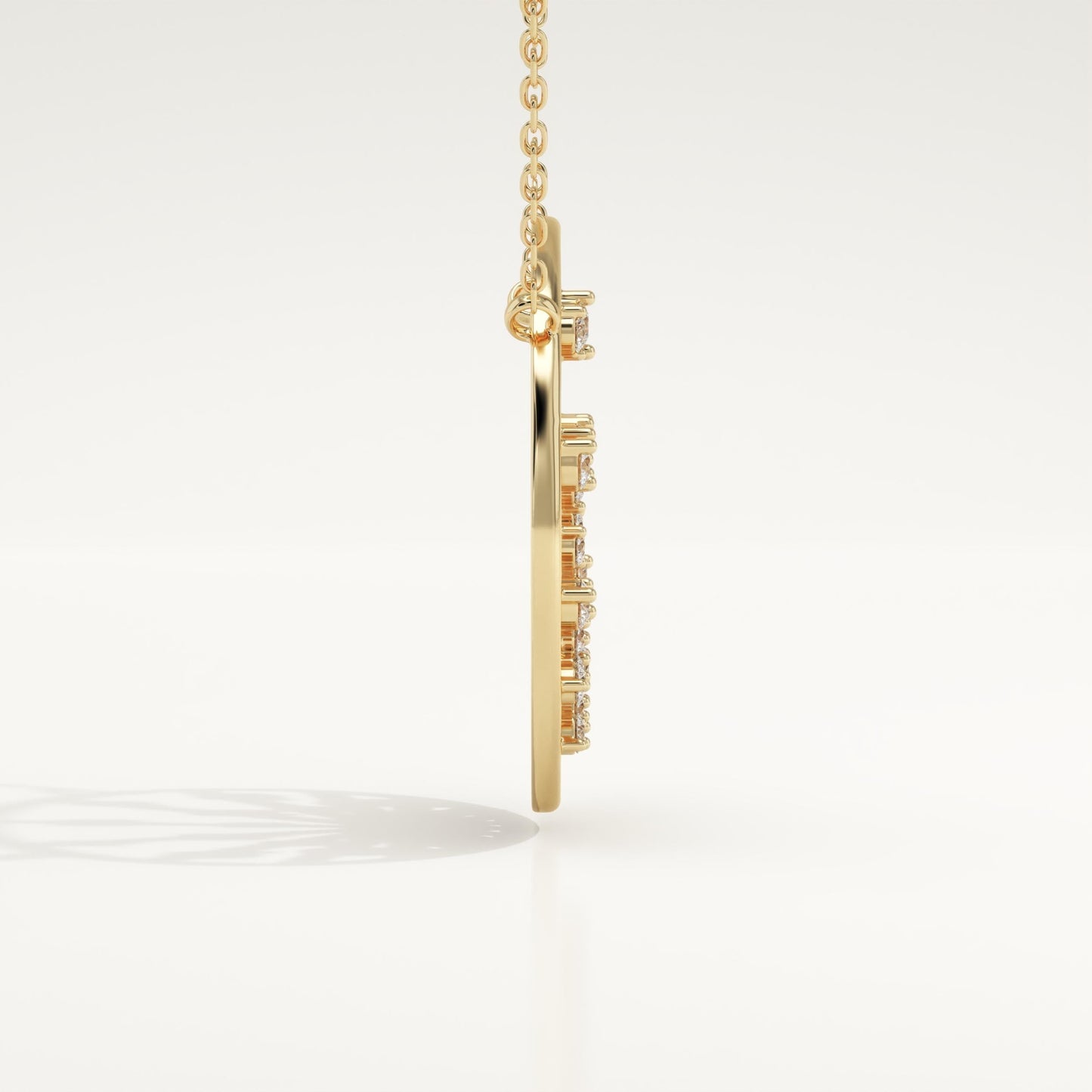 0.28 TCW Round Lab-Grown Diamond Charm Necklace