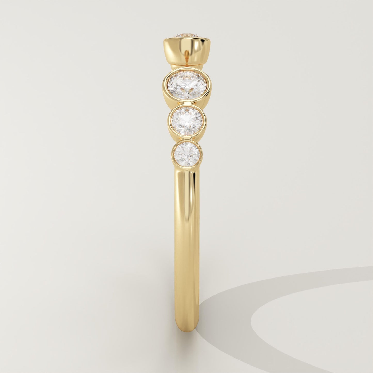 0.22 TCW Round Lab-Grown Diamond Open Shank Wedding Band