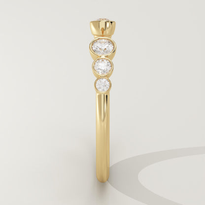 0.22 TCW Round Lab-Grown Diamond Open Shank Wedding Band