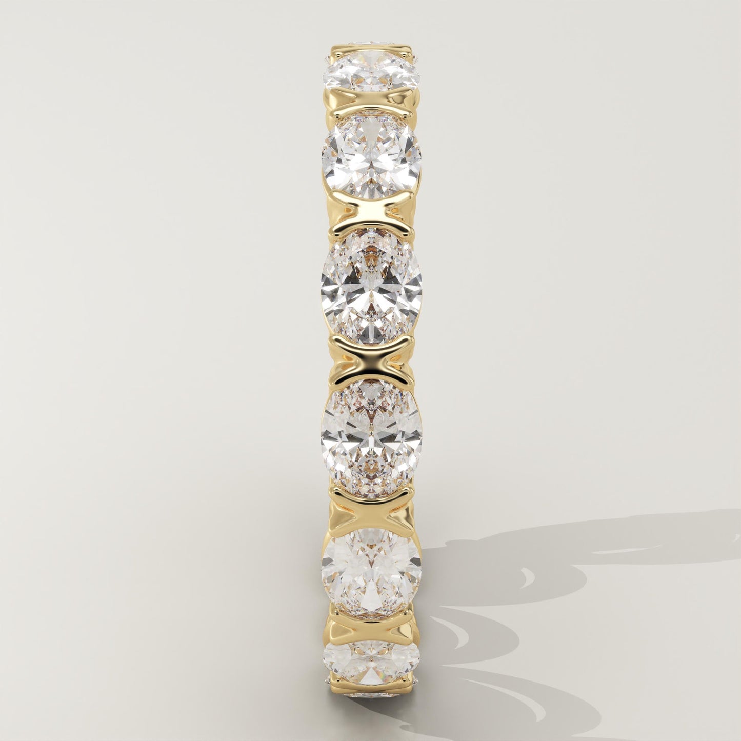2.25 TCW Oval Lab-Grown Diamond Full Eternity Wedding Band