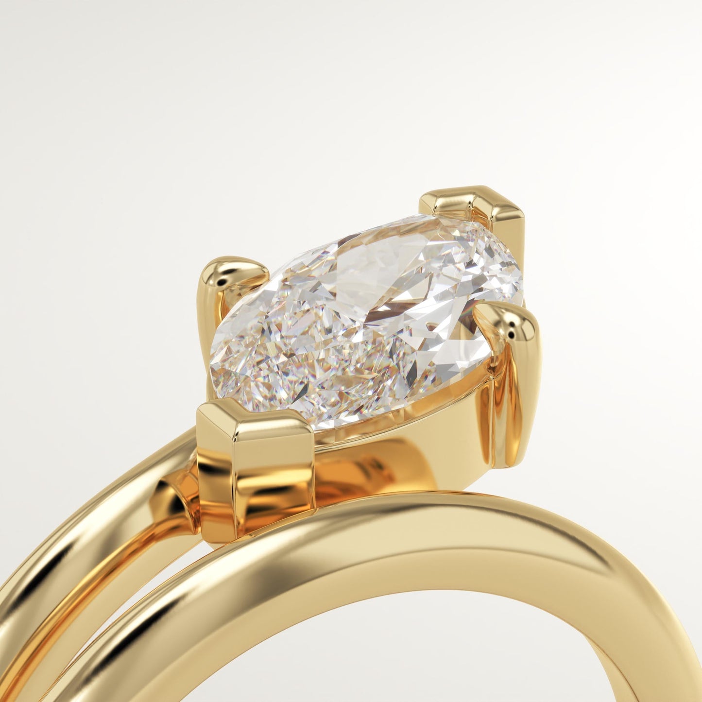 Marquise Cut Solitaire Lab-Grown Diamond Engagement Ring