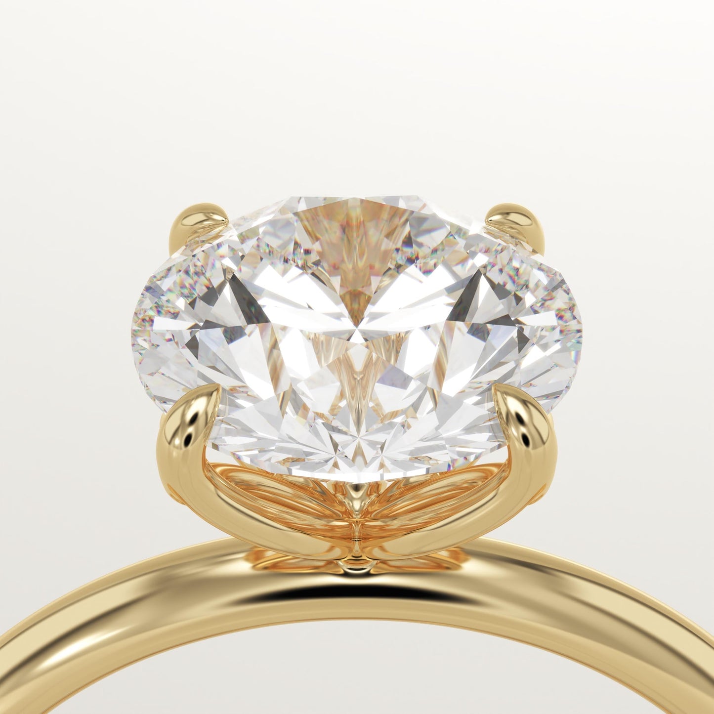 Round Cut Solitaire Lab-Grown Diamond Engagement Ring