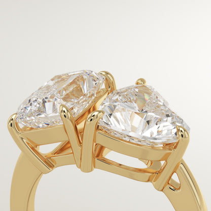 4.75 TCW Radiant & Heart Cut Toi Et Moi Lab-Grown Diamond Engagement Ring