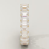 4.6 TCW Emerald Cut Lab-Grown Diamond Full Eternity Wedding Band