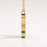 0.094 TCW Round Lab-Grown Diamond Butterfly Charm Necklace