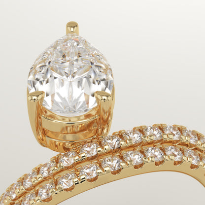 Pear Cut Pave Lab-Grown Diamond Bridal Set