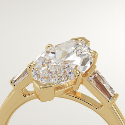 2 CT Marquise Cut Three Stone Moissanite Engagement Ring