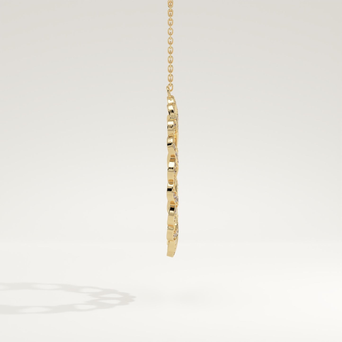 0.302 TCW Round Lab-Grown Diamond Charm Necklace