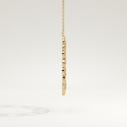 0.302 TCW Round Lab-Grown Diamond Charm Necklace