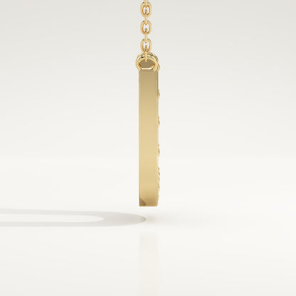 0.26 TCW Round Lab-Grown Diamond U Initial Necklace