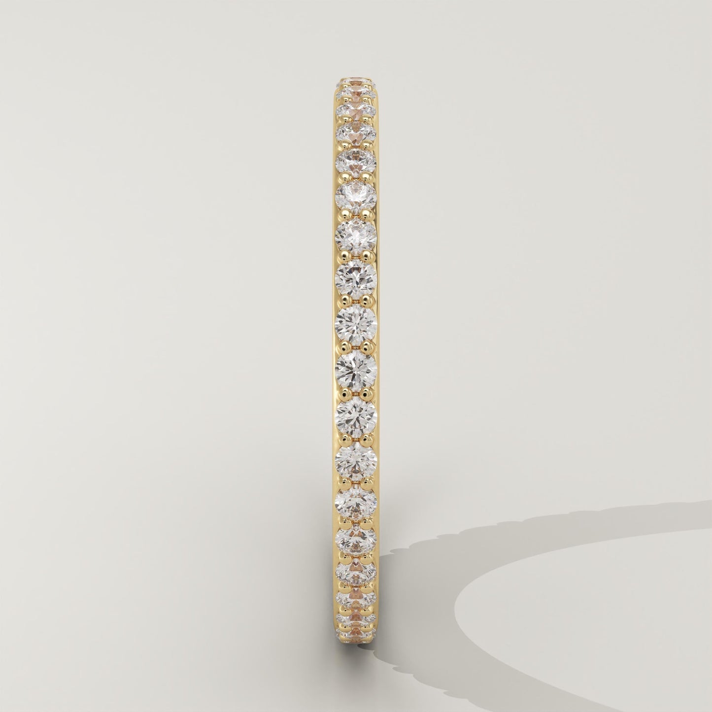 0.62 TCW Round Lab-Grown Diamond Curved Wedding Band