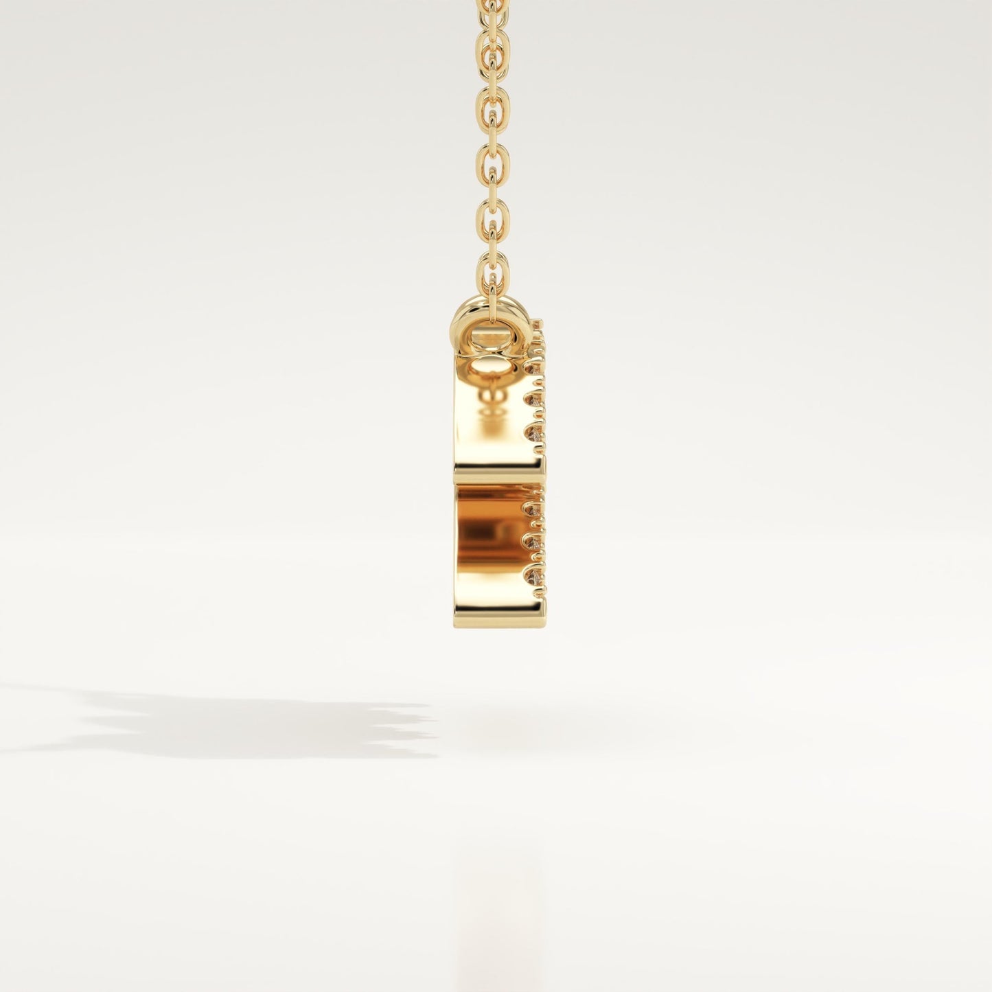 0.114 TCW Round Lab-Grown Diamond Aquarius Zodiac Necklace