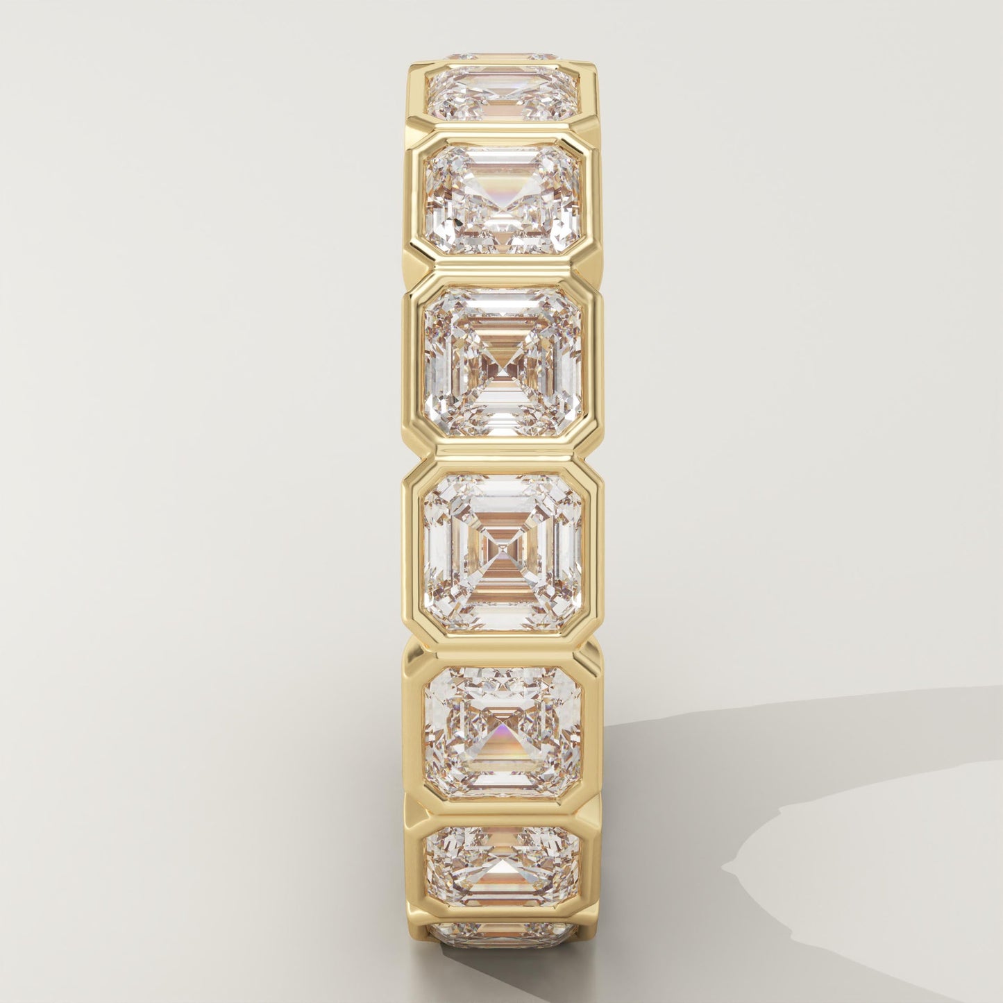 2.25 TCW Asscher Lab-Grown Diamond Full Eternity Wedding Band