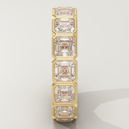 2.25 TCW Asscher Lab-Grown Diamond Full Eternity Wedding Band