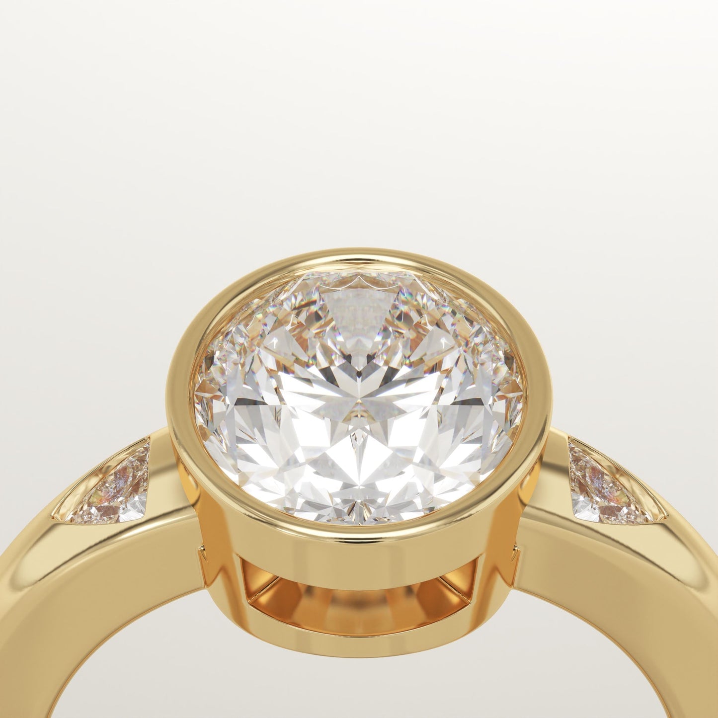 Oval Cut Three Stone Lab-Grown Diamond Engagement Ring