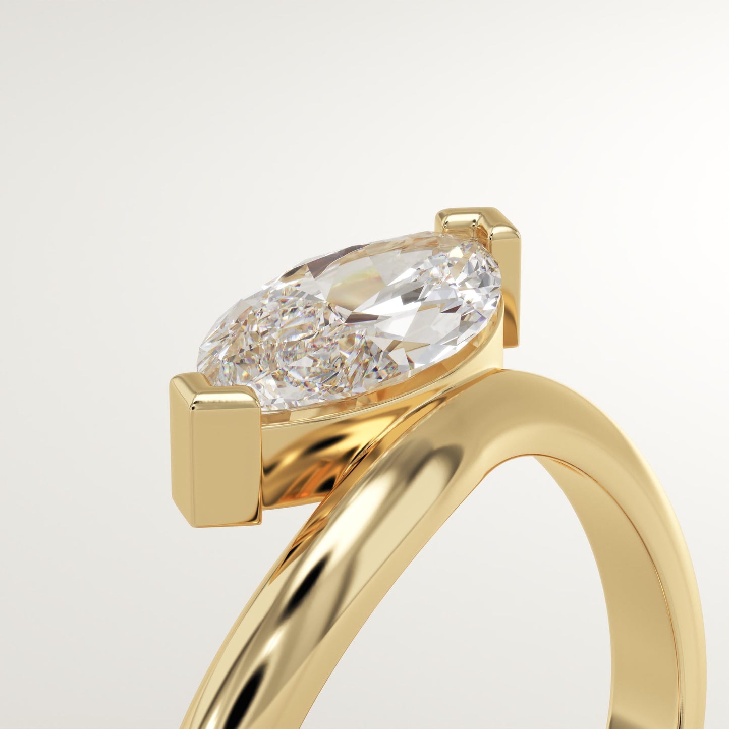 Marquise Cut Solitaire Lab-Grown Diamond Engagement Ring