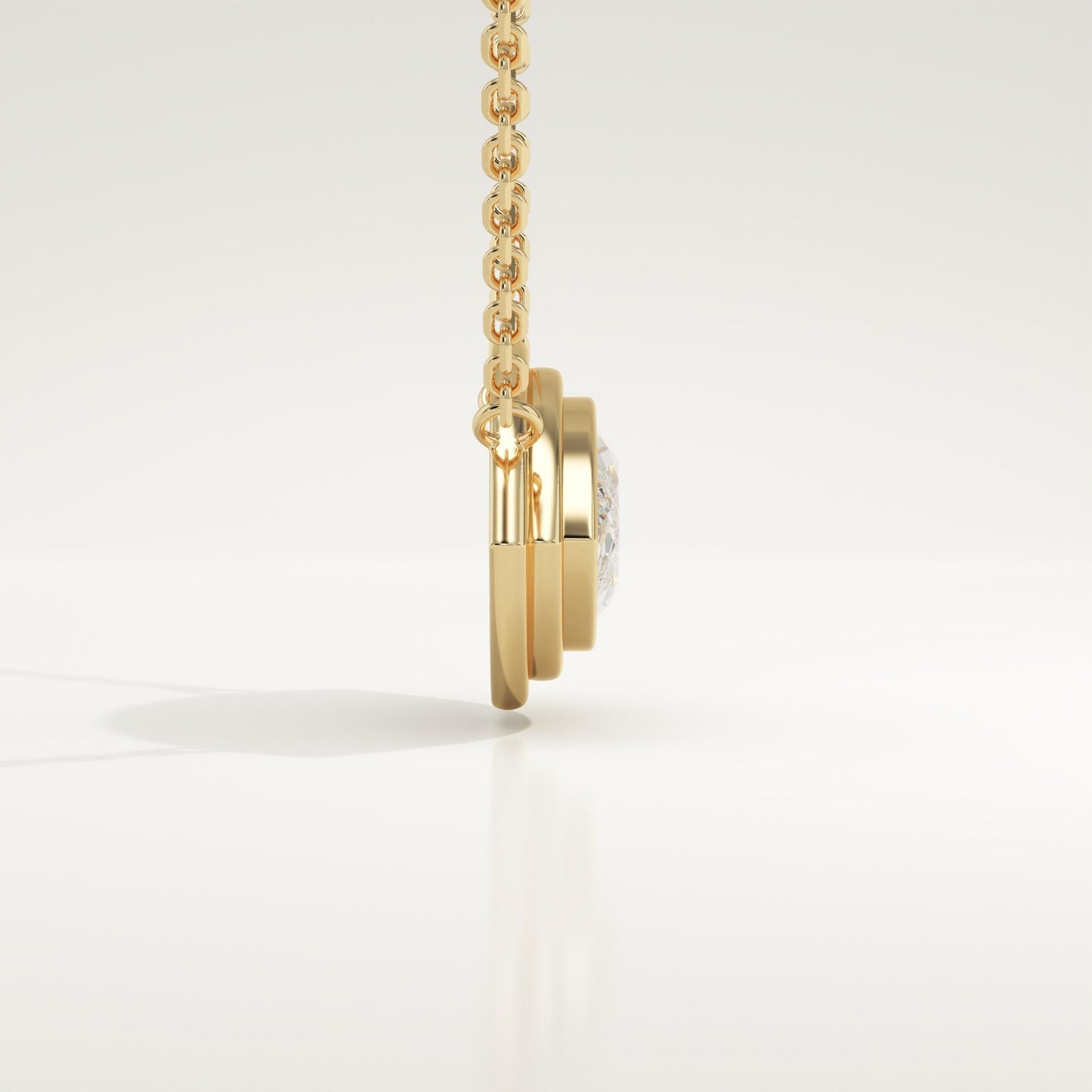 2 CT Marquise Lab-Grown Diamond Solitaire & Bezel Necklace