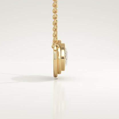 2 CT Marquise Lab-Grown Diamond Solitaire & Bezel Necklace