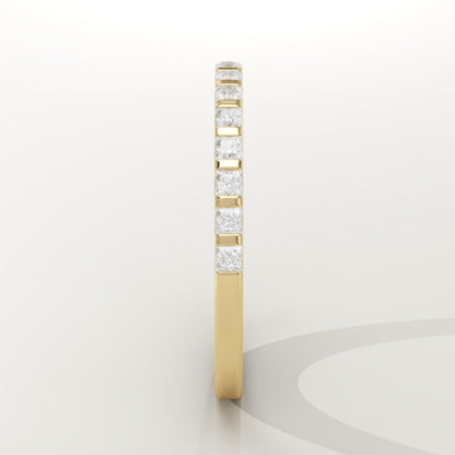 0.27 TCW Princess Lab-Grown Diamond Half Eternity Wedding Band