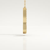 0.356 TCW Round Lab-Grown Diamond J Initial Necklace