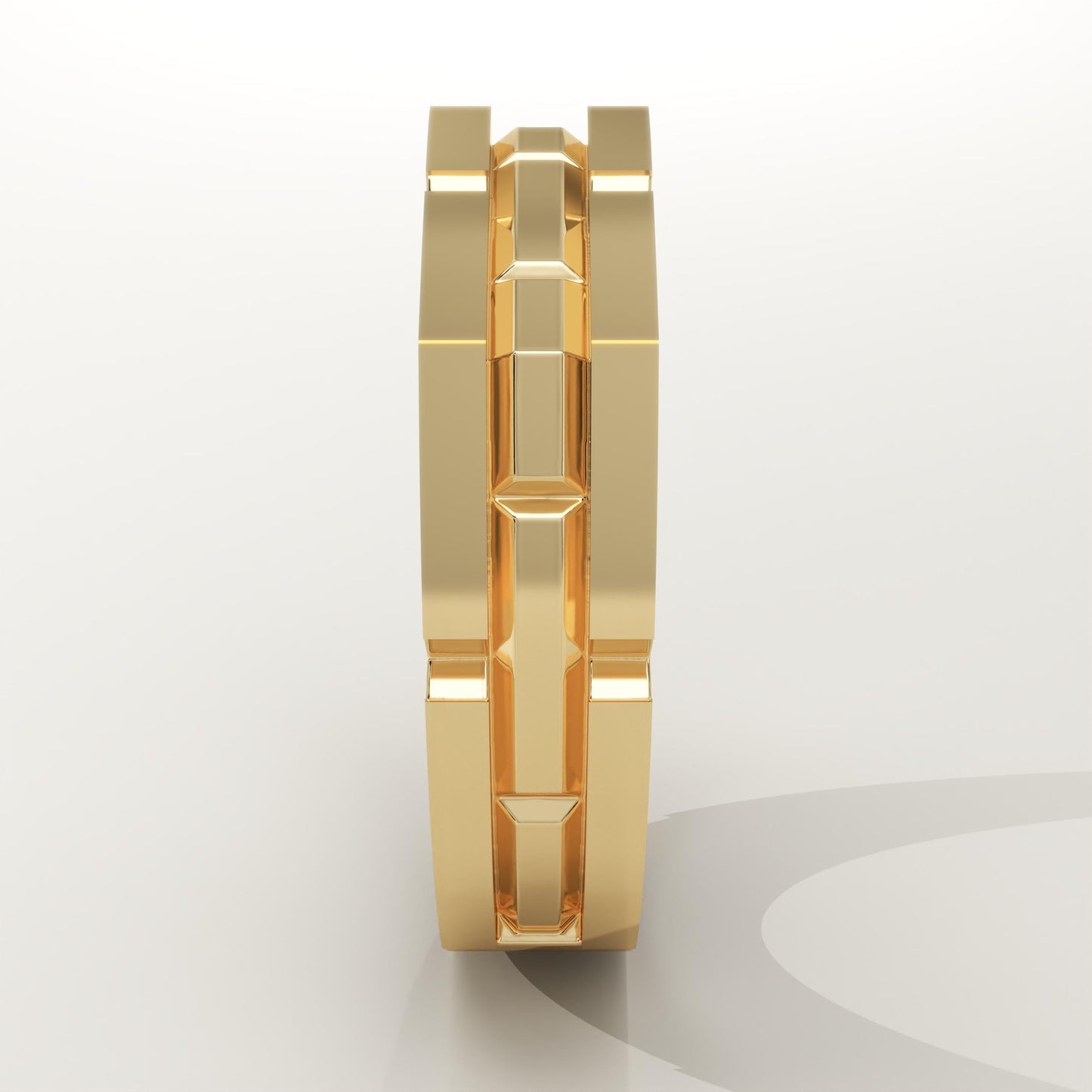 Geometric Wedding Band For Men