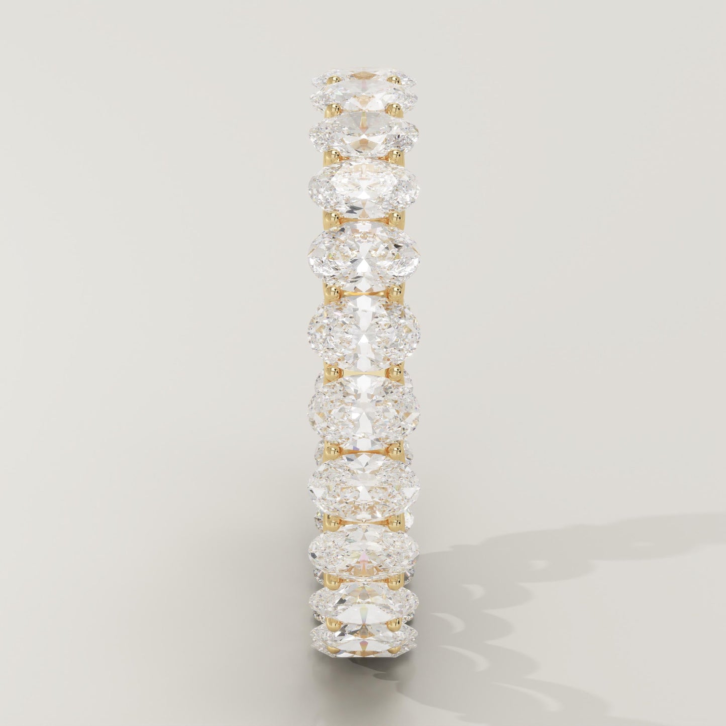 3.15 TCW Oval Lab-Grown Diamond Full Eternity Wedding Band