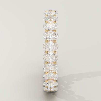 3.15 TCW Oval Lab-Grown Diamond Full Eternity Wedding Band
