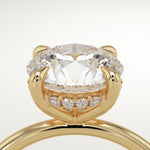 2.0 CT Round Cut Hidden Halo Lab-Grown Diamond Engagement Ring