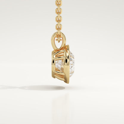 2 CT East West Oval Lab-Grown Diamond Solitaire & Bezel Necklace