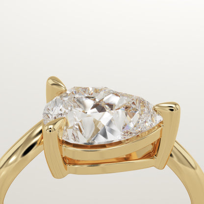 Pear Cut Solitaire Lab-Grown Diamond Engagement Ring