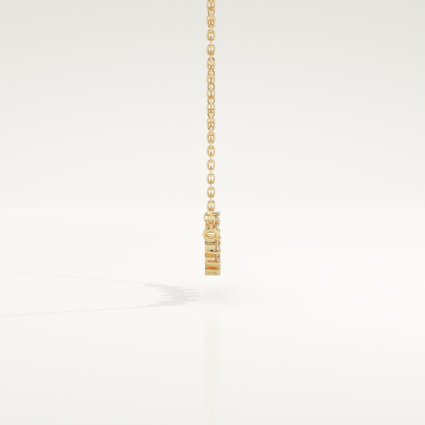 0.241 TCW Round Lab-Grown Diamond Charm Necklace