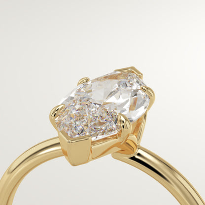 1.75 CT Marquise Cut Solitaire Moissanite Engagement Ring