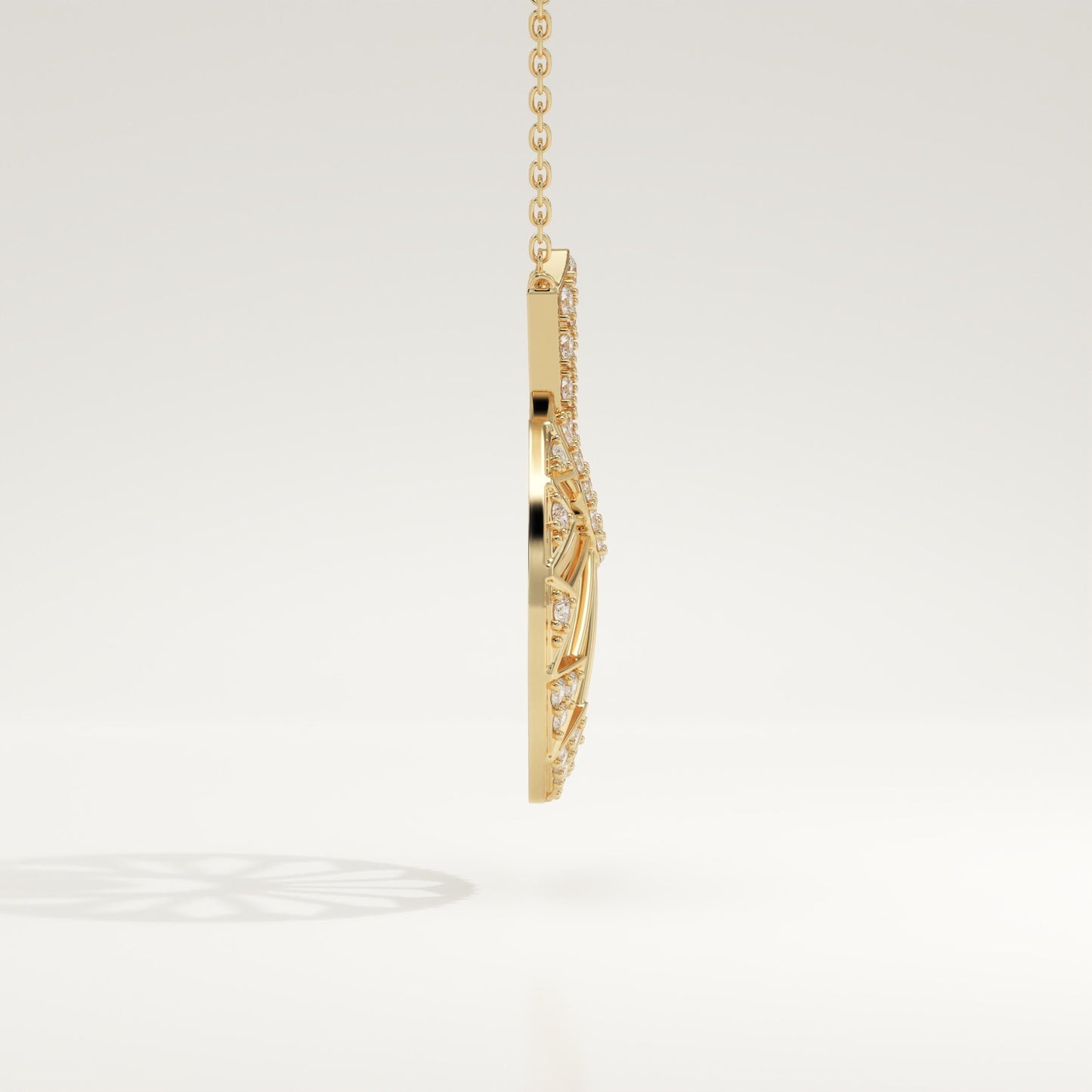 0.312 TCW Round Lab-Grown Diamond Charm Necklace